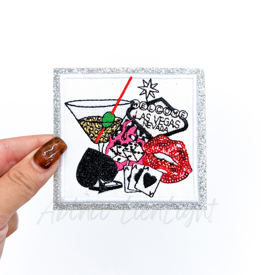 Las Vegas Retro Western Sequin Patch