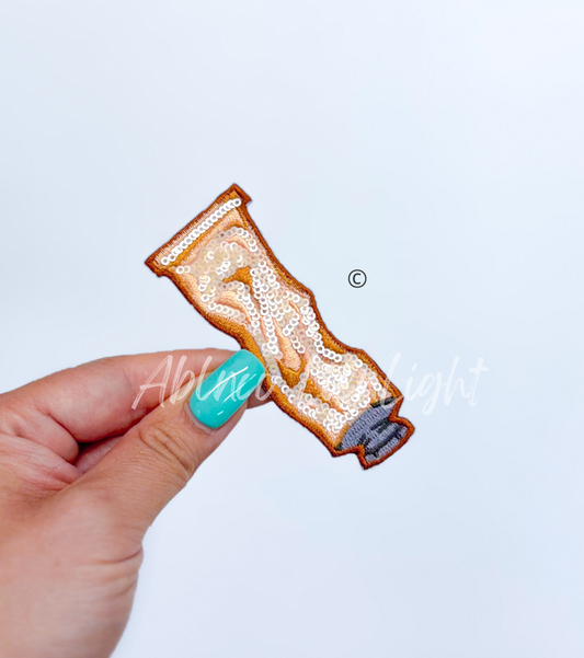 Hair Dye Tube Stylist Sequin Embroidery Patch