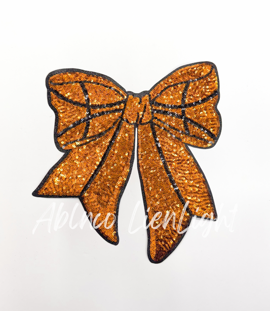 Basketball Sequins Bow Patch - Big