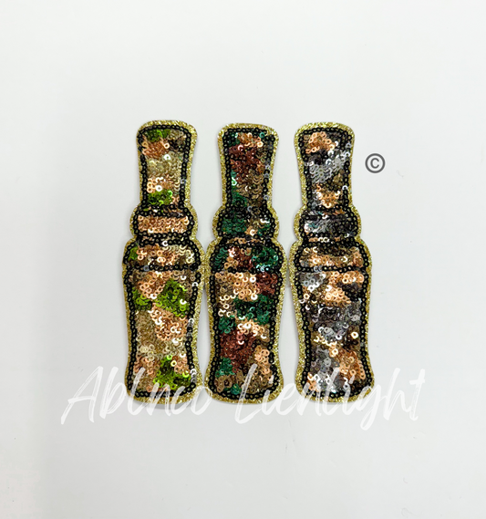 Duck Call Hunting Sequin Patch - Small