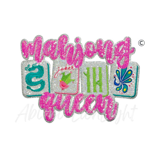 Mahjong Queen Sequin Patch - Large