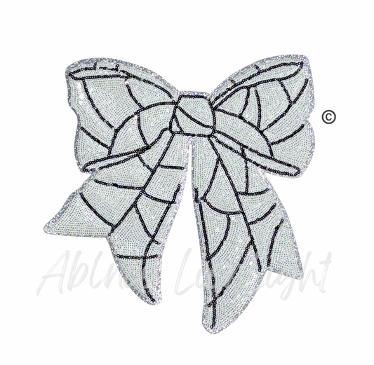 Volleyball Sequins Bow Patch - Big