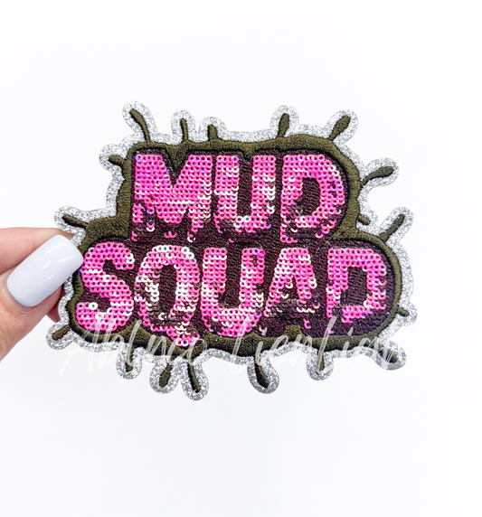 Mud Squad SXS Off Road Racing Sequin Patch