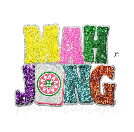 Mahjong Sequin Patch - Large