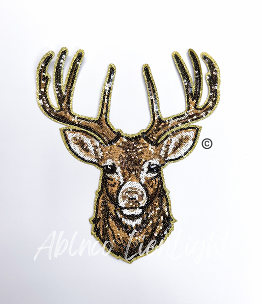 Deer Hunting Sequin Patch - Large