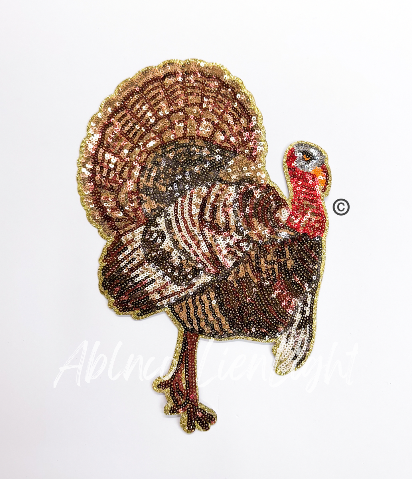 Turkey Hunting Sequin Patch - Large