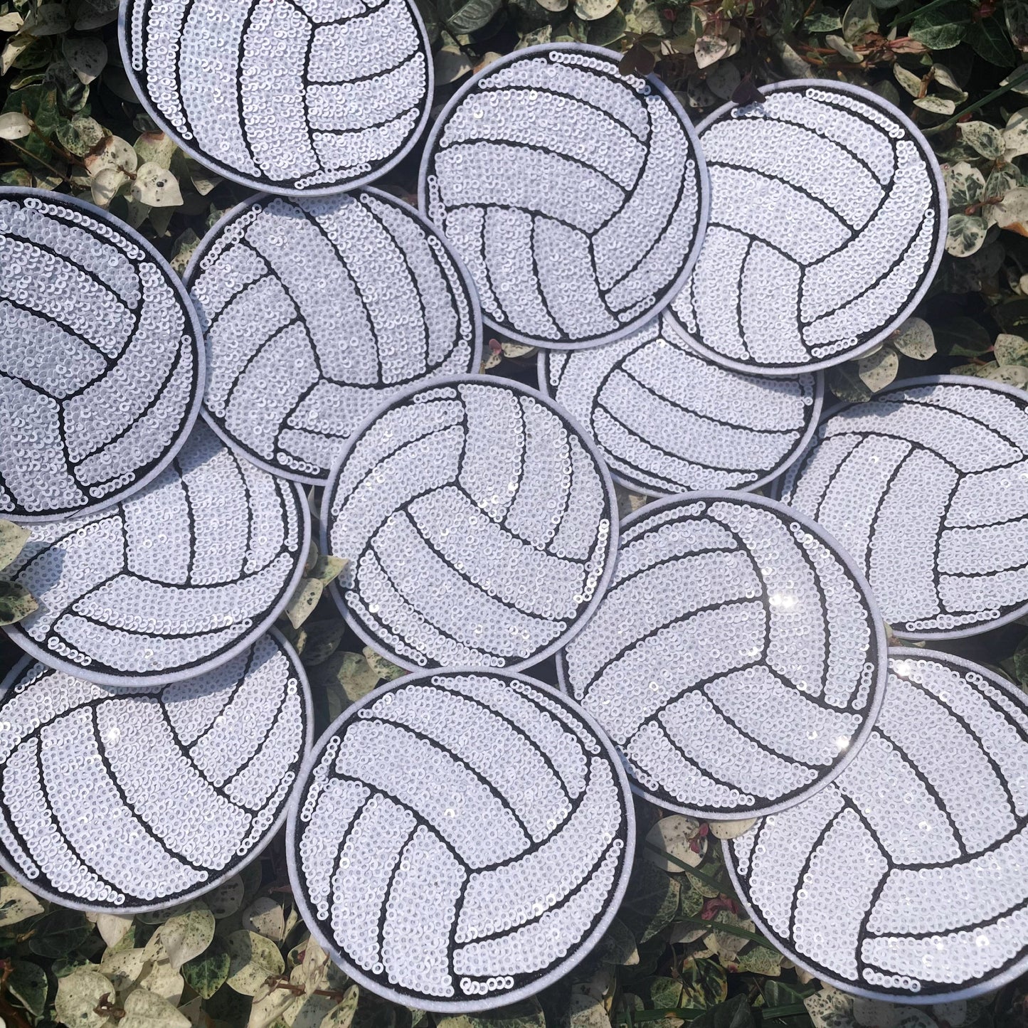 Volleyball Sequin Patch - 5”