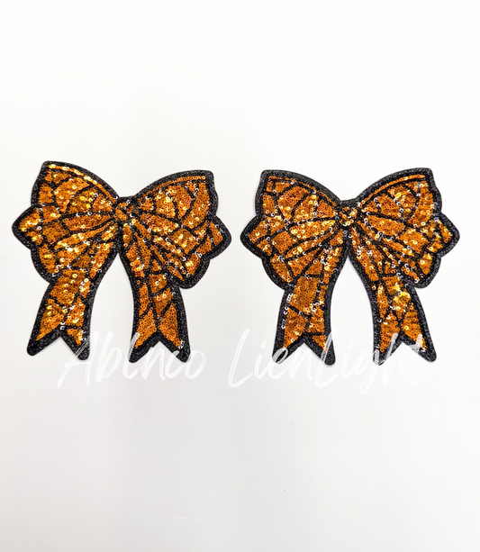 Basketball Sequins Side Bows Patch