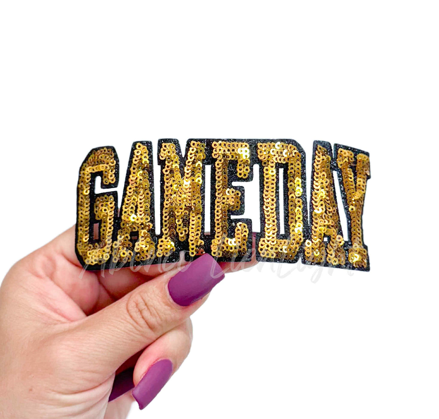 Gold Game Day Sequins Patch-Small