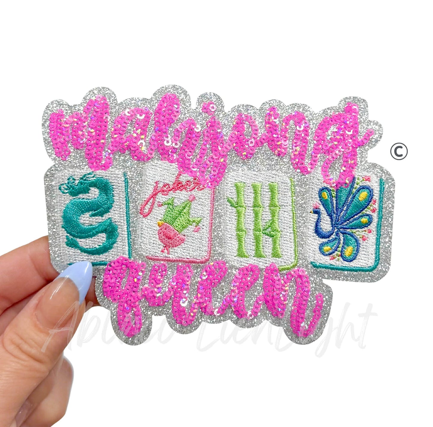 Mahjong Queen Sequin Patch - Small
