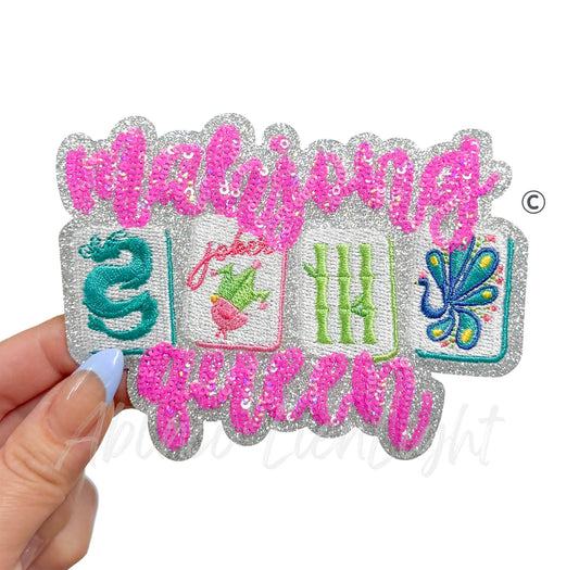 Mahjong Queen Sequin Patch - Small